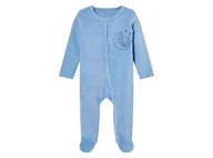 Śpiochy dla niemowląt - lupilu® Pajacyk niemowlęcy welurowy z bawełną (74/80, Jasnoniebieski) - miniaturka - grafika 1