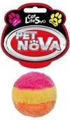 Zabawki dla kotów - Pet Nova Zabawka dla Kota Pluszowa Piłka Kolorowa 4cm - miniaturka - grafika 1