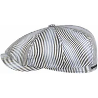 Czapki męskie - Kaszkiet Hatteras Fresh Stripes by Stetson, biało-niebieski, M (56-57 cm) - miniaturka - grafika 1