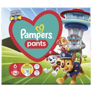 Pampers Pants Limited Edition Paw Patrol Pieluchomajtki rozmiar 6, 14-19 kg 60 szt. - Woda - miniaturka - grafika 1