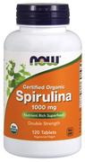 Suplementy naturalne - NOW Foods - Spirulina, Organic, 1000mg, 120 tabletek - miniaturka - grafika 1