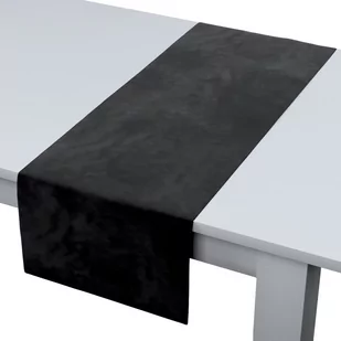 Dekoria pl Bieżnik prostokątny głęboka czerń 40 × 130 cm Velvet 410-704-17 - Obrusy i serwetki - miniaturka - grafika 1