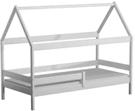 Łóżka - Białe łóżko domek z drewna sosnowego C3-M53 - miniaturka - grafika 1
