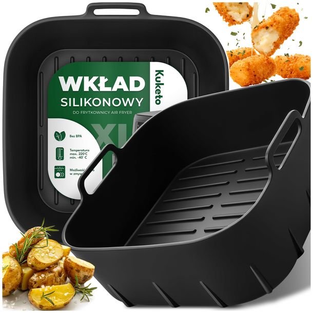 Wkład Silikonowy Do Air Fryer Frytkownicy Forma Wielorazowa Do Pieczenia Xl