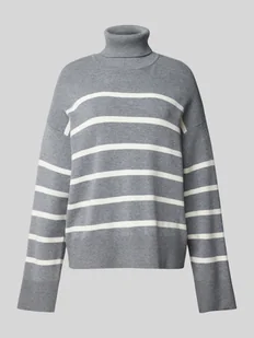 Sweter z dzianiny z golfem model ‘KAMMA’ - Swetry damskie - miniaturka - grafika 1