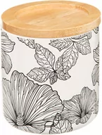 Pojemniki łazienkowe - 5five Simply Smart Pojemnik na płatki kosmetyczne BLACKFLORA, ceramiczny - miniaturka - grafika 1