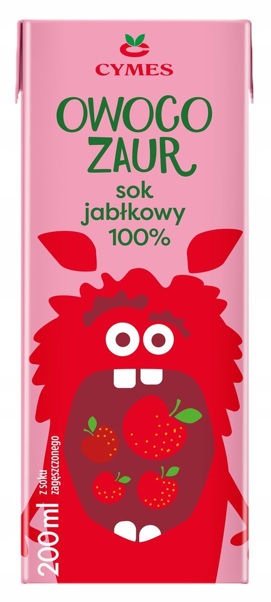 CYMES Owocozaur Sok o smaku jabłkowym 200ml