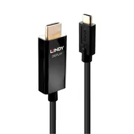 Kable - Adapter LINDY USB-C - HDMI 4K60 1m Czarny - miniaturka - grafika 1