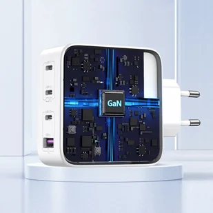 Szybka ładowarka GaN 3x USB-C USB 100W PPS PD Power Delivery biała - Ładowarki do telefonów - miniaturka - grafika 7