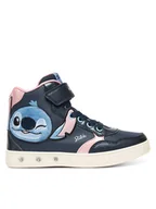 Buty dla dziewczynek - Geox Sneakersy J Skylin J568WH 0BCKN C0694 D Granatowy - miniaturka - grafika 1