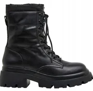 Botki damskie - Pepe Jeans Lol Pad Botki Damskie Czarne z Logo 37 Awe - miniaturka - grafika 1