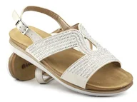 Sandały damskie - Sandały damskie płaskie - INBLU PG-30, beżowe - Inblu - miniaturka - grafika 1