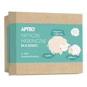 Waciki, płatki i patyczki kosmetyczne - Synoptis Patyczki higieniczne dla dzieci APTEO, 60 sztuk - miniaturka - grafika 1