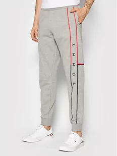 Tommy Hilfiger Spodnie dresowe Large Rwb Flag MW0MW25050 Szary Regular Fit - Spodnie sportowe męskie - miniaturka - grafika 1