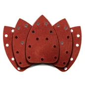 Materiały ścierne - Papier Ścierny Na Rzep Delta 140X140X80Mm, K60, 5Szt. Z Otworami Graphite - miniaturka - grafika 1