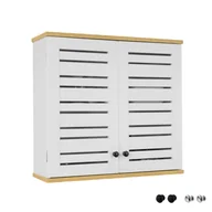 Szafki łazienkowe - SoBuy Wisząca szafka łazienkowa, biała BZR42-W - miniaturka - grafika 1
