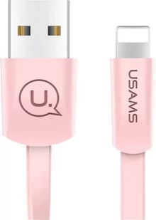 Kabel USB-A - Lightning 1,2 m 2 A USAMS różowy - Kable USB - miniaturka - grafika 1