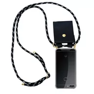 Etui i futerały do telefonów - Łańcuszek Pokrowiec Do Huawei P SMART 2018 / Enjoy 7S w CZARNE SREBRO Etui Obudowa Case Cover Ochronny Cadorabo - miniaturka - grafika 1