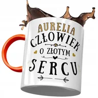 Kubki - Kubek Pomarańczowy Dla Aurelii Na Prezent z Nadrukiem ze Zdjęciem + Opakowanie na prezent (wzór 03) - miniaturka - grafika 1