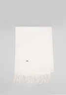 Apaszki i szaliki męskie - Szalik damski z frędzlami jednolity kremowy - miniaturka - grafika 1