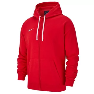 Bluzy sportowe męskie - Nike, Bluza męska, Hoodie FZ Y Team Club 19 AJ1458 657, czerwony, rozmiar M - grafika 1