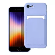 Etui i futerały do telefonów - OEM Futerał Card Case do iPhone 7 / 8 / SE 2020 / SE 2022 fioletowy - miniaturka - grafika 1