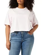 Koszulki i topy damskie - Wrangler Koszulka damska Boxy Tee, Ledwie różowy, L - miniaturka - grafika 1