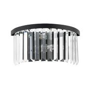 Lampy ścienne - Nowodvorski Luksusowy kinkiet kryształowy CRISTAL BLACK 2x E14 60W czarny 7633 - miniaturka - grafika 1