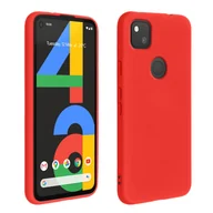 Etui i futerały do telefonów - Półsztywne silikonowe etui Google Pixel 4A z miękkim w dotyku matowym wykończeniem – czerwone - miniaturka - grafika 1