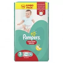 Pampers Pants 3 6-11 kg) 60 szt Jumbo Pack pieluchomajtki - Pieluchy - miniaturka - grafika 1