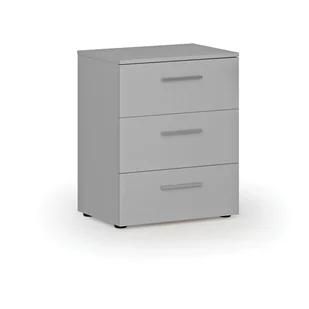 Komoda biurowa do biurka PRIMO GRAY, 740 x 600 x 420 mm, szary - Szafki biurowe - miniaturka - grafika 1