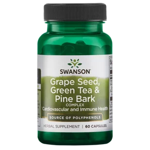 SWANSON Grape Seed Green Tea Pine Bark Complex 60 kaps. SW547 - Suplementy naturalne - miniaturka - grafika 1