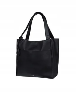 Torebka Damska Shopper Na Ramię Duża Mieści A4 PUCCINI Czarna BML030 1 - Torebki damskie - miniaturka - grafika 1