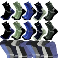 Skarpetki męskie - 10x Skarpety Męskie BEZUCISKOWE Długie Skarpetki Bawełna 95% 42-46 - miniaturka - grafika 1