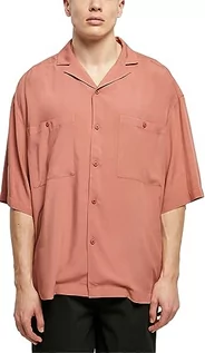 Koszule męskie - Urban Classics Męska koszula oversized Resort, oversized Resort, dostępna w wielu różnych kolorach, rozmiary S-5XL, Terracotta, XL - grafika 1