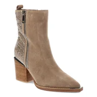 Botki damskie - Beżowe Botki Alma En Pena Eleganckie Kowbojki Damskie - miniaturka - grafika 1