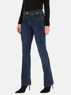 Spodnie damskie - Granatowe jeansy damskie typu bootcut Red Button Babette - miniaturka - grafika 1