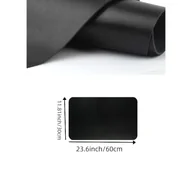 Rękodzieło - TEMU Czarna skóra pełnowarstwowa z warstwy top, ręcznie robiona skóra DIY z prawdziwej skóry o grubości 1,5-1,8 mm, gładka i gładka powierzchnia, - miniaturka - grafika 1