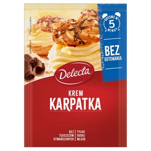 Krem Karpatka w 5 minut 136g Delecta - Dodatki do ciast w proszku Krem Karpatka w 5 minut 136g Delecta - Dodatki do ciast w proszku - miniaturka - grafika 1