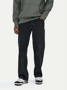 Only & Sons Jeansy Fade 22026778 Czarny Loose Fit - Spodnie męskie - miniaturka - grafika 1