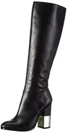 Kozaki damskie - ALDO Damskie kozaki Vitaly z krótką cholewką, Czarny Black Leather 97, 37 eu - miniaturka - grafika 1