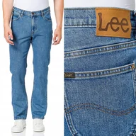 Spodnie męskie - Lee WEST RELAXED Light New Hill LUŹNE PROSTE BLUE DżINS W32 L30 - miniaturka - grafika 1