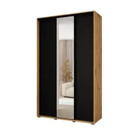 Szafy - Minio go for it, Szafa z drzwiami przesuwnymi Vado, 160 x 45 cm, dąb artisan/czarny/czarny - miniaturka - grafika 1