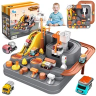 Samochody i pojazdy dla dzieci - TOR SAMOCHODOWY ZJEŻDŻALNIA Z PRZESZKODAMI + AUTKA U962 - miniaturka - grafika 1