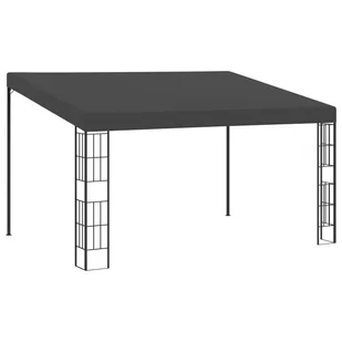 vidaXL Altana przyścienna, 3x4 m, antracytowa, tkanina - Altany ogrodowe - miniaturka - grafika 1
