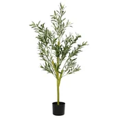 Sztuczne kwiaty - vidaXL Sztuczne drzewo oliwne 450 liści 120 cm zielone - miniaturka - grafika 1