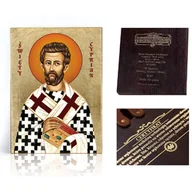 Ikony i obrazy sakralne - Ikona religijna Święty Cyprian - miniaturka - grafika 1