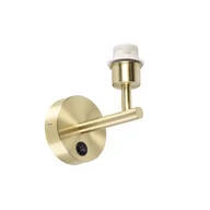 Lampy ścienne - QAZQA Nowoczesny kinkiet złoty z włącznikiem - Combi - miniaturka - grafika 1