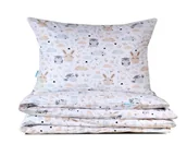 Pościel dla dzieci - Pościel dziecięca 100x135 Sowa i króliczek z plecaczkiem - miniaturka - grafika 1