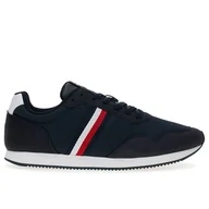 Buty sportowe męskie - Buty Tommy Hilfiger LO Runner Mix FM0FM04958-DW5 - granatowe - miniaturka - grafika 1